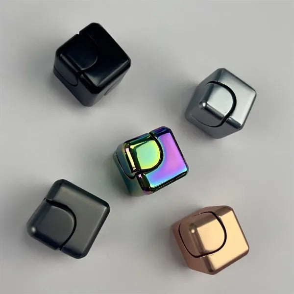 Infinity Cube Fidget Spinner 2-in-1 Metal Desk Toy EDC Tool