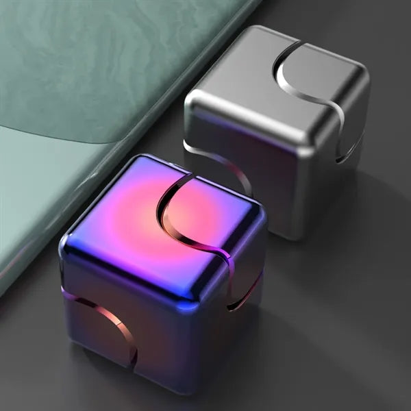 Infinity Cube Fidget Spinner 2-in-1 Metal Desk Toy EDC Tool