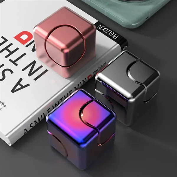Infinity Cube Fidget Spinner 2-in-1 Metal Desk Toy EDC Tool