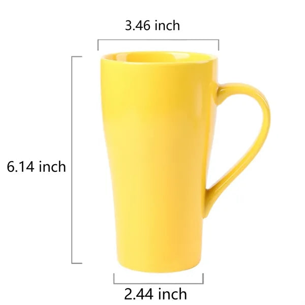 16 oz Large Steeper Mug Ceramic Tea Cup with Lid