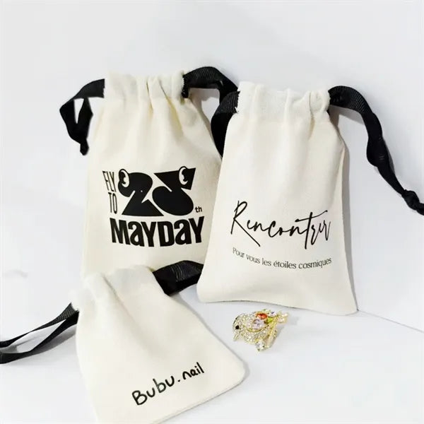 Logo Drawstring Cotton Bag