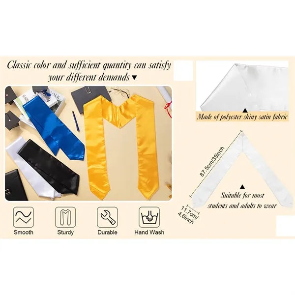 60"/72"/84" Graduation Stole Sash