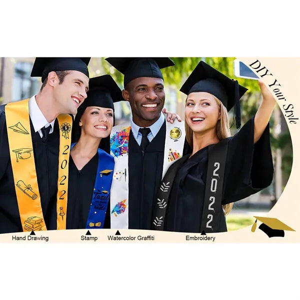 60"/72"/84" Graduation Stole Sash