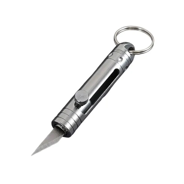 Mini Brass Utility Knife Keychain