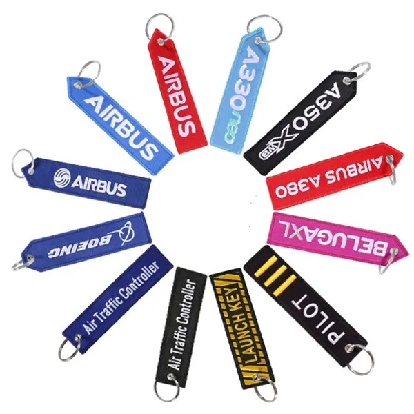 Embroidery Keychain Key Tag