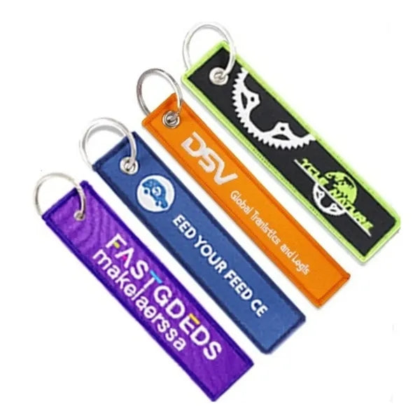 Embroidery Keychain Key Tag