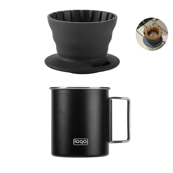Portable Camping Coffee Kit -Hand Drip Set with Cup & Filter