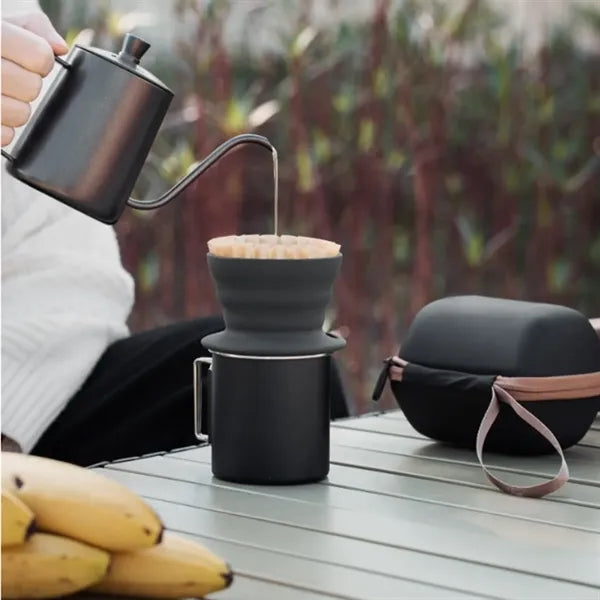 Portable Camping Coffee Kit -Hand Drip Set with Cup & Filter