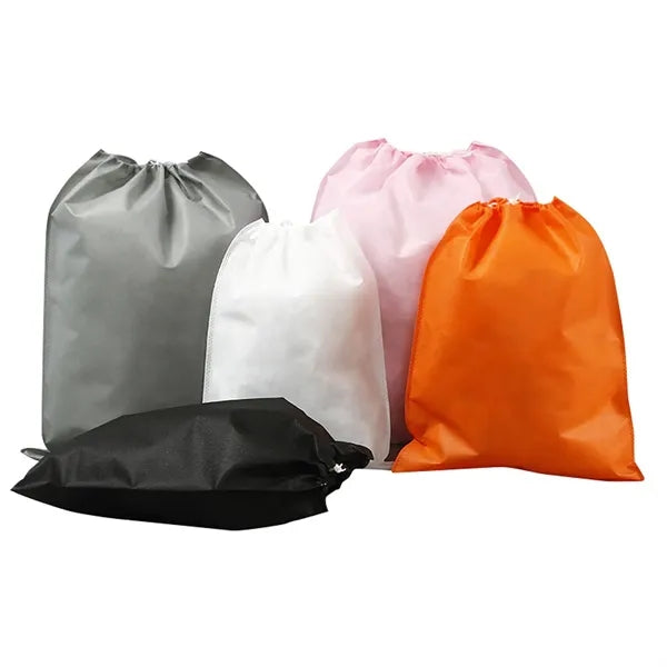 15.8" x 19.7" Non-Woven Drawstring Bag Travel Storage