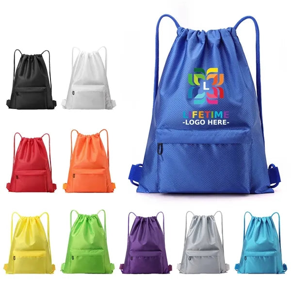 600D Water-Resistant Drawstring Backpack