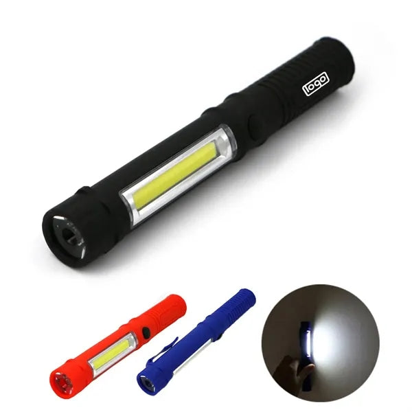 Magnetic COB Work Light Pen-Style LED Flashlight