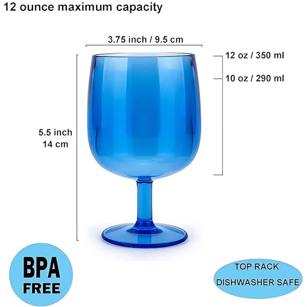 8oz Plastic Champagne Dwarf Glass Gift