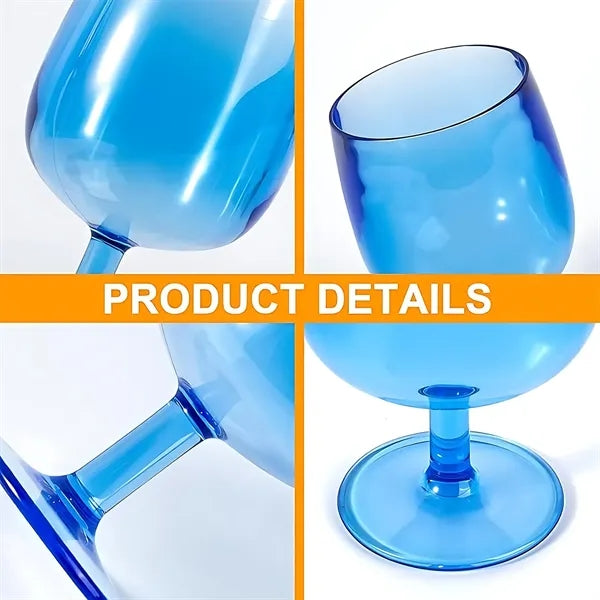 8oz Plastic Champagne Dwarf Glass Gift