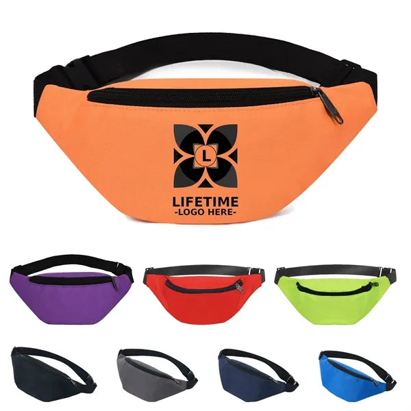 Solid Color Sports Waist Bag for Outdoor Travel Fitness