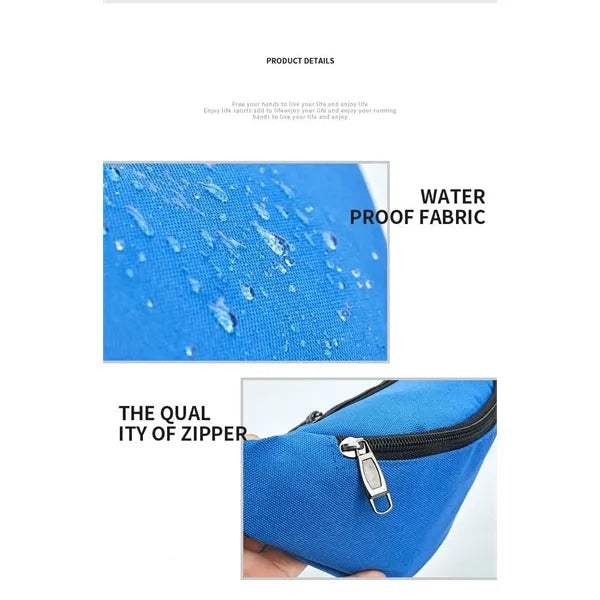 Solid Color Sports Waist Bag for Outdoor Travel Fitness