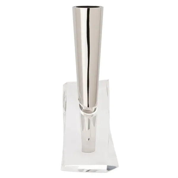 Glacier Vase Chrome & Acrylic Vase