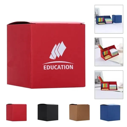 Sticky Notes Cube Box With Pen Holder