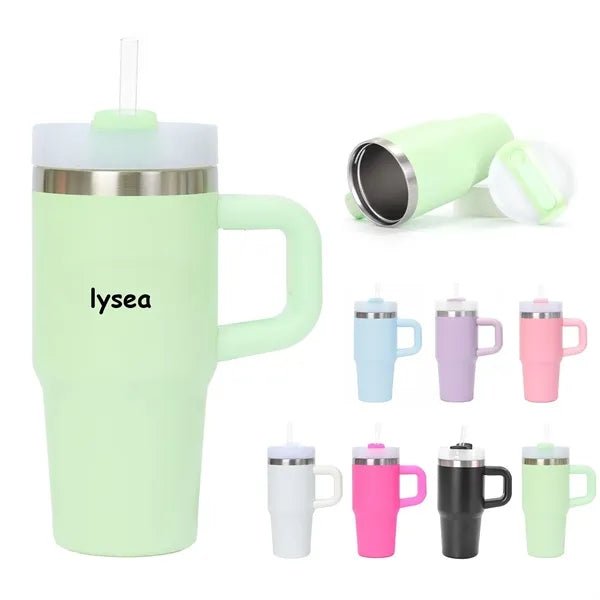 14oz Tumbler with Handle, Lid and Straw for Kids