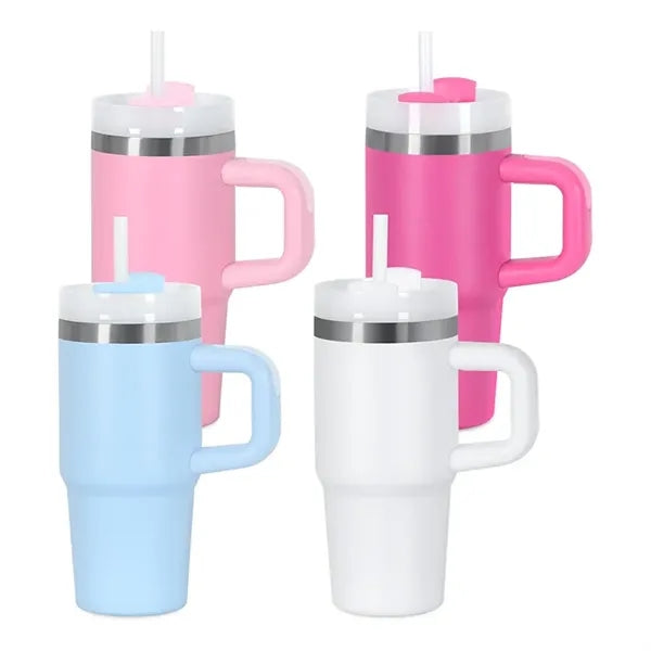 14oz Tumbler with Handle, Lid and Straw for Kids