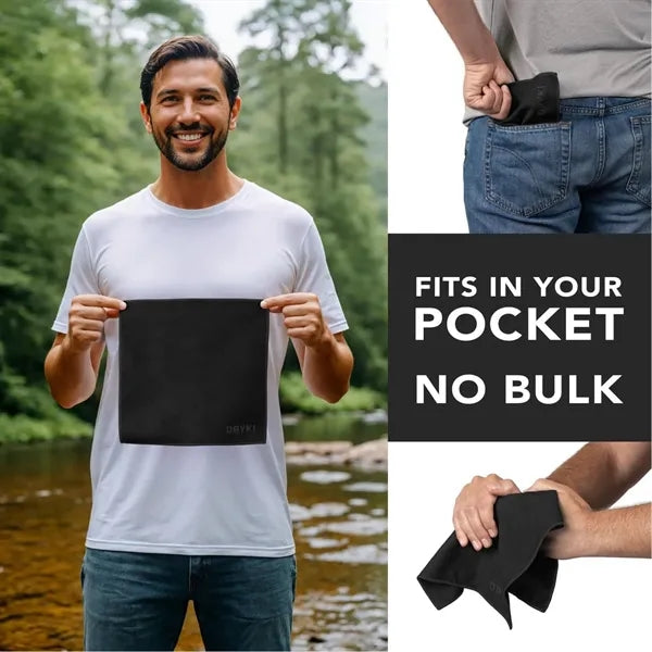 10" x 10" Ultra-Light Microfiber Sport Towel & Fast-Drying