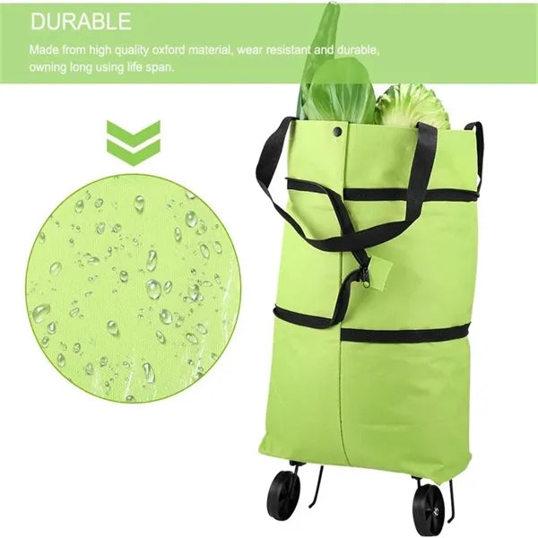 Portable Rolling Tote Shoppings Bags with Wheels