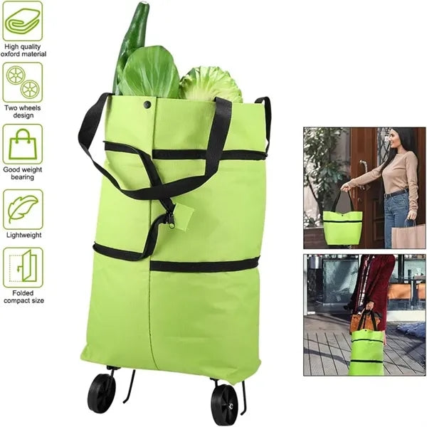 Portable Rolling Tote Shoppings Bags with Wheels