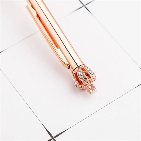 Crystal Crown Metal Twist Pen