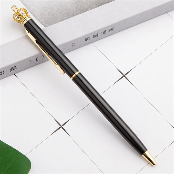 Crystal Crown Metal Twist Pen