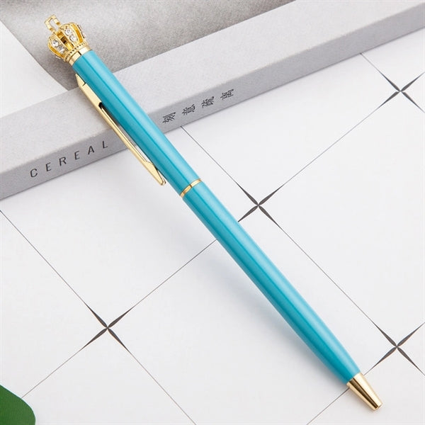 Crystal Crown Metal Twist Pen