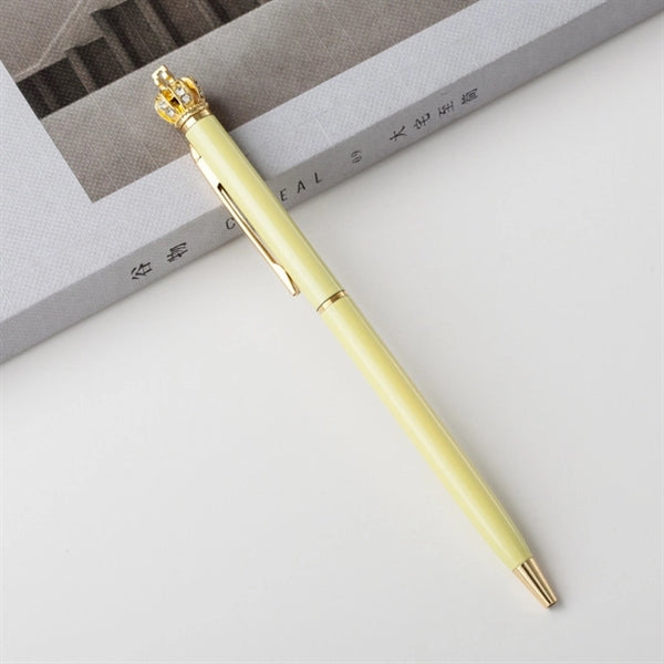 Crystal Crown Metal Twist Pen