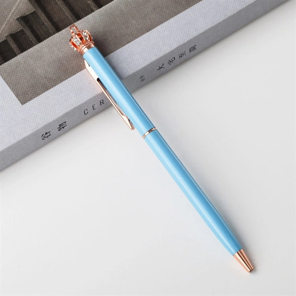 Crystal Crown Metal Twist Pen