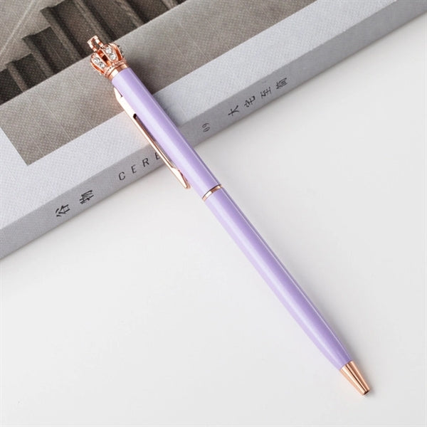 Crystal Crown Metal Twist Pen
