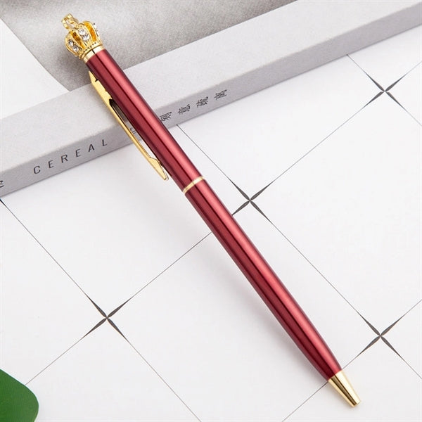 Crystal Crown Metal Twist Pen