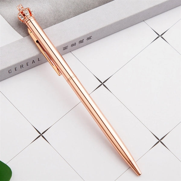 Crystal Crown Metal Twist Pen