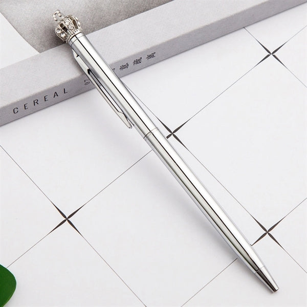 Crystal Crown Metal Twist Pen