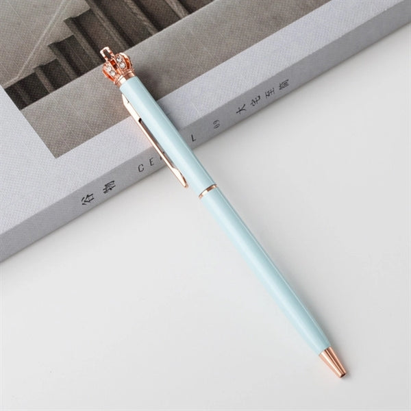 Crystal Crown Metal Twist Pen