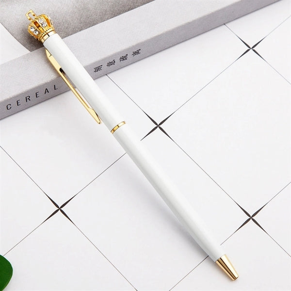 Crystal Crown Metal Twist Pen