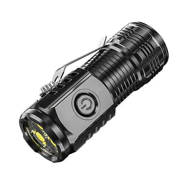 Three-Eyed Rechargeable LED Flashlight - Zoom & Magnetic