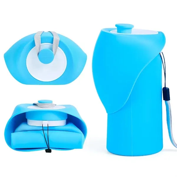 Collapsible pet water bottle