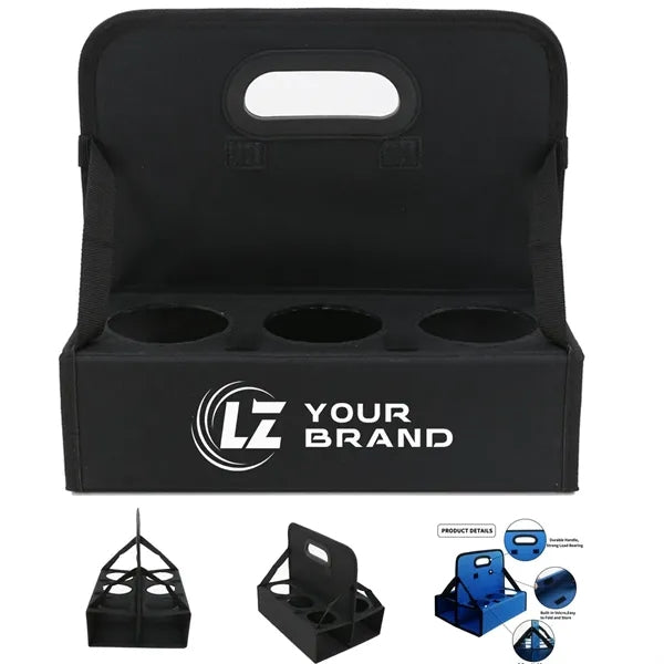 Picnic & Takeout Foldable 6-Bottle Beverage Carrier Holder