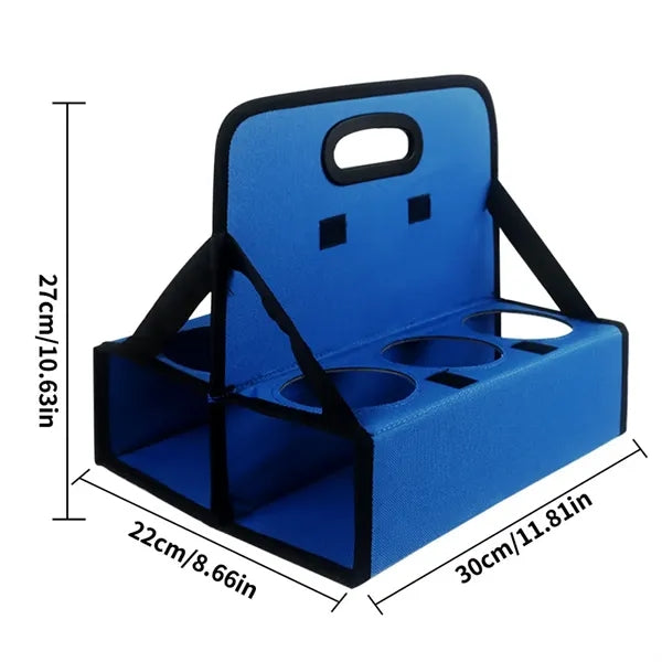 Picnic & Takeout Foldable 6-Bottle Beverage Carrier Holder
