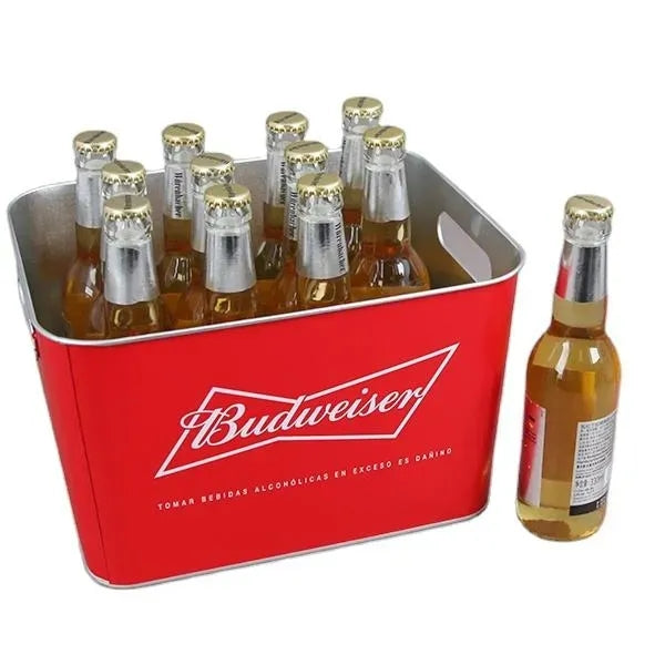 Metal Beer Ice Bucket with Handle