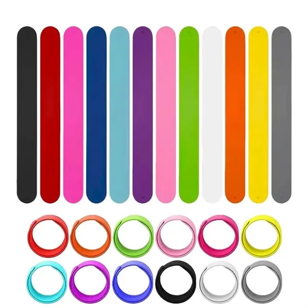 Silicone Rubbber Slap Bracelets wristbands