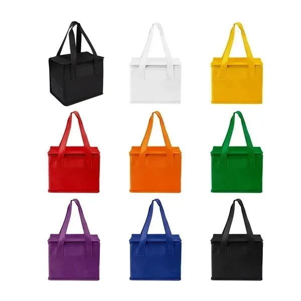 6 Cans Non woven Insulated Cooler Bag w/ Zipper&Handle