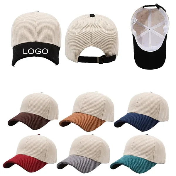 Corduroy Color Block Baseball Cap