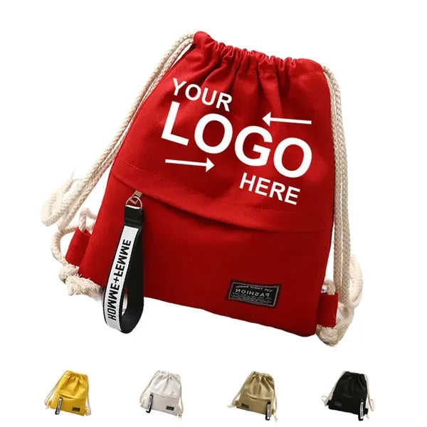 Canvas Drawstring Backpack