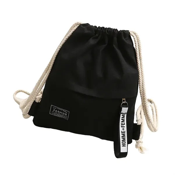Canvas Drawstring Backpack
