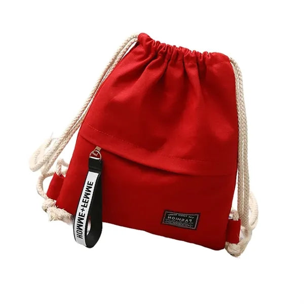 Canvas Drawstring Backpack