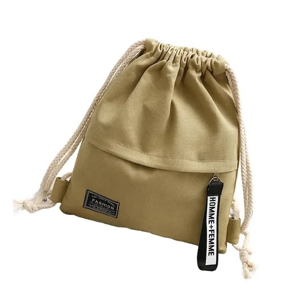 Canvas Drawstring Backpack