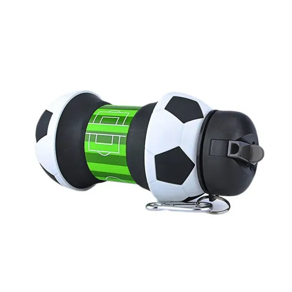 18Oz Soccer-Shaped Collapsible Water Bottle